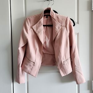 WHBM women's pink moto jacket